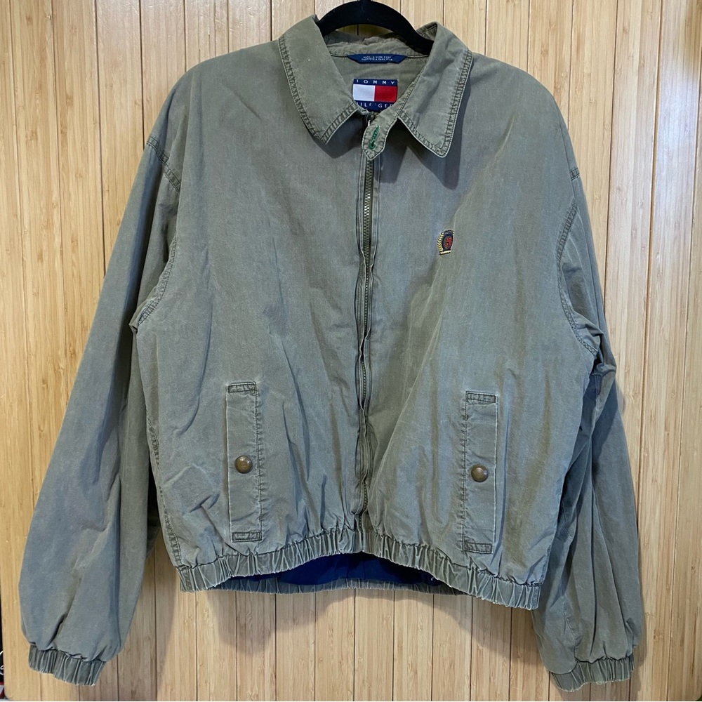 VTG Tommy Hilfiger 90’s Crest Logo Lined Full Zip Jacket Hong Kong - M